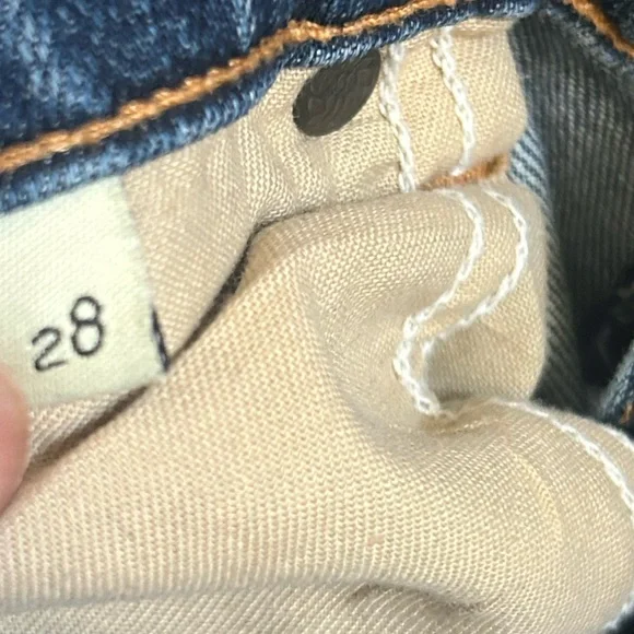 rag & bone Jeans Kick Pleat Flare Straight Leg Raw Hem Fray Bell Wide Vintage - Picture 4 of 11